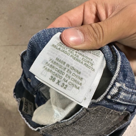 Levi's Mens Pants Size 36x32 Blue Wide Leg Baggy 5 Pocket Relaxed Vintage - Picture 7 of 8